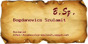 Bogdanovics Szulamit névjegykártya